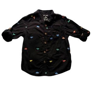 Okie Dokie Black Button Down Boy's Shirt Size 4t